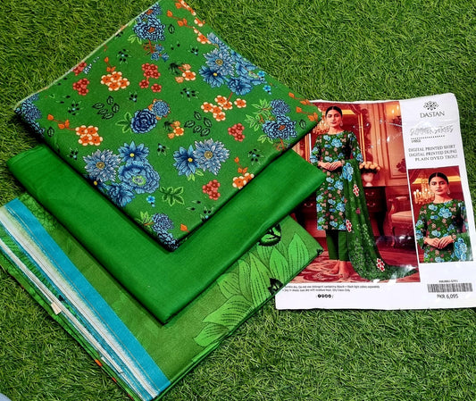 Dastan Summer Series 3pc Digital Printed Lawn Cotton