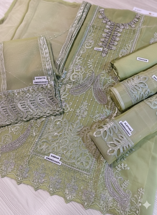 MR Collection Embroidered Orgainza Bridal