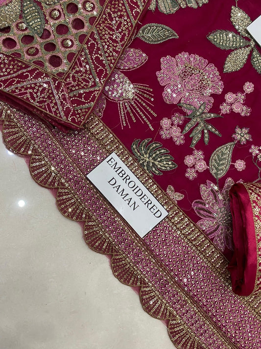 Jazmine Luxury Pink Chiffon Wedding