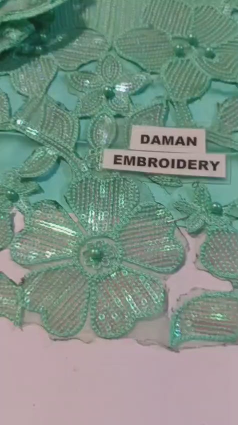 Baroque Embroidered Organza Suit