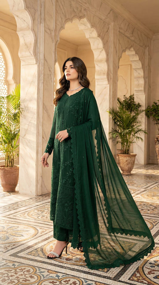 Azure Green Chiffon Ready Dupatta