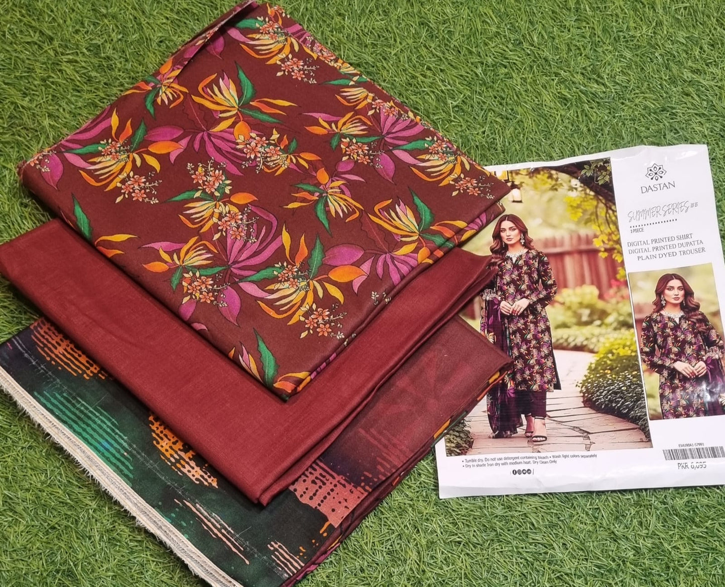 Dastan Summer Series 3pc Digital Printed Lawn Cotton