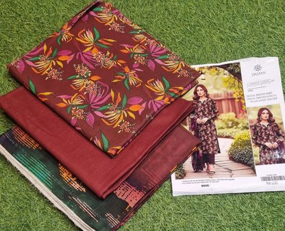 Dastan Summer Series 3pc Digital Printed Lawn Cotton